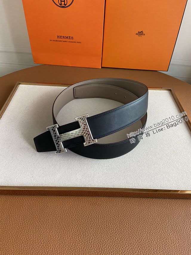 HERMES男士皮帶 愛馬仕H搭扣小牛皮腰帶  jjp1646